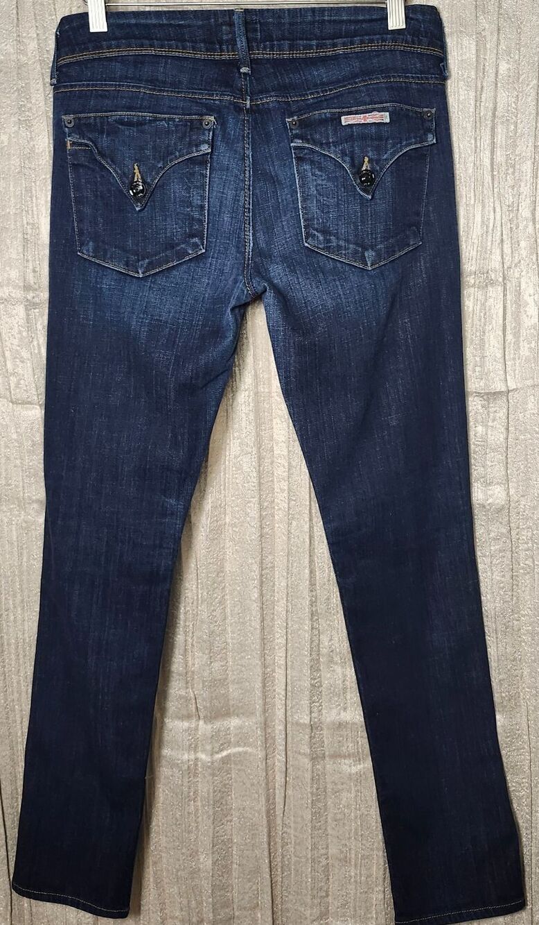 Hudson Mid Rise Bootcut Jeans 29x29 Made in USA Signature Flap Pocket Y2K